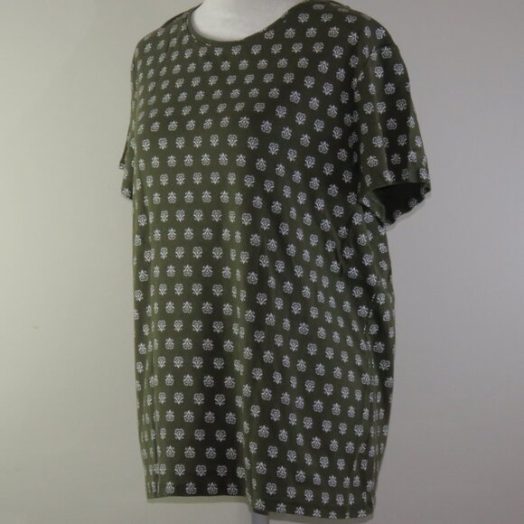 Croft & Borrow Women's Green & White Short-Sleeve Classic Tee Size XL (C1519) - Picture 4 of 6